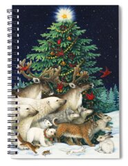 Santa's Reindeers Spiral Notebooks