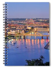 Pittsburgh Skyline Evening Spiral Notebooks