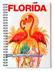 Florida Flamingos Spiral Notebooks