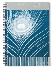 Abstract Peacock Spiral Notebooks
