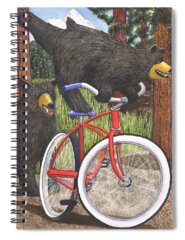 Red Bicycle Spiral Notebooks