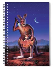 Baby Kangaroo Spiral Notebooks