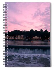 The Lights Of Boathouse Row Spiral Notebooks