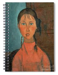 Girl With Pigtails Spiral Notebooks