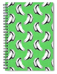 Banana Pattern Spiral Notebooks