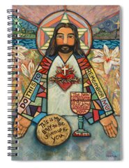 Sacred Heart Of Jesus Spiral Notebooks