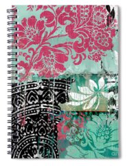 Fabric Collage Spiral Notebooks