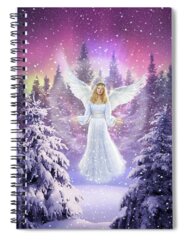Snow Covered Pine Trees Spiral Notebooks