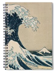 Waves Spiral Notebooks