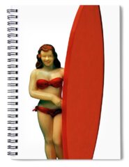 Female Surfer Spiral Notebooks