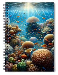 Brain Coral Spiral Notebooks