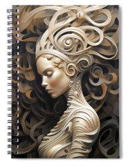 Abstract Surrealism Spiral Notebooks