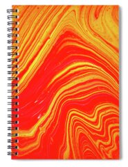 Orange Abstract Spiral Notebooks
