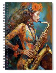 Jazz Saxophone Spiral Notebooks