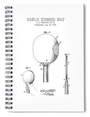 Table Tennis Racket Spiral Notebooks