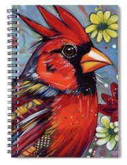 Blue Cardinal Flower Spiral Notebooks