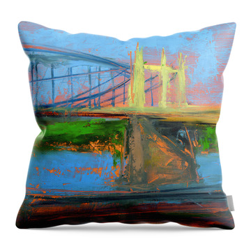 Smithfield Street Bridge Throw Pillows