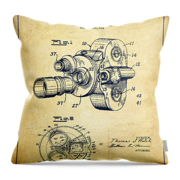 Camera Patent Throw Pillows