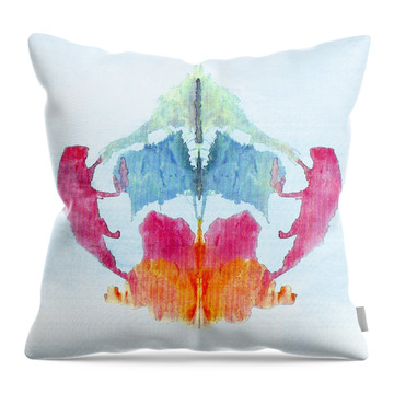 Rorschach Test Card No. 8 #2 Throw Pillow
