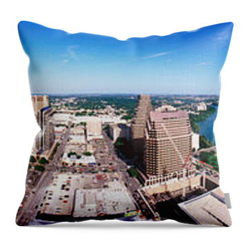 Panoramic Images Austin Skyline Throw Pillows