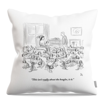Dog Fights Throw Pillows