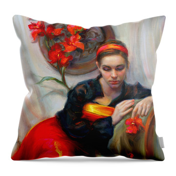 Colored Women Throw Pillows