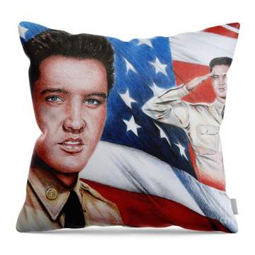 Gi Elvis Throw Pillows
