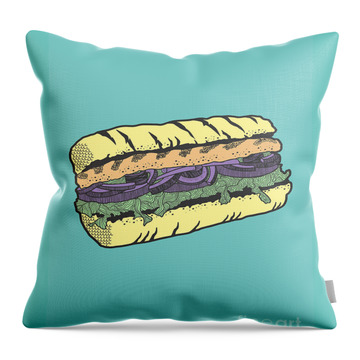 Tasty Drawings Throw Pillows
