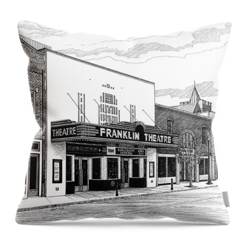 Main Street In Franklin Throw Pillows