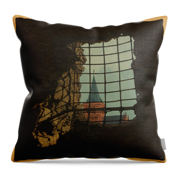 Cathedral Rock Drawings Throw Pillows