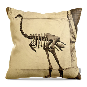 Heavy-footed Moa Throw Pillows