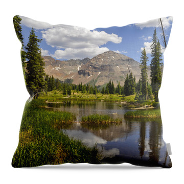 Hesperus Mountain Reflection Throw Pillow