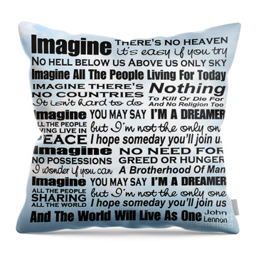 Imagine There's No Heaven Throw Pillows