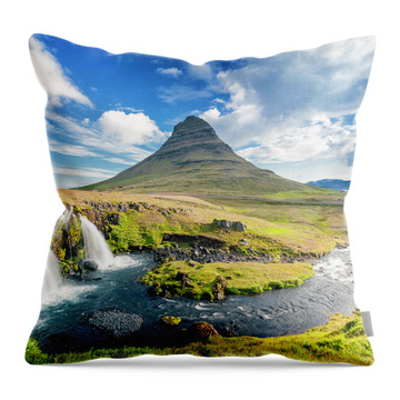 Extinct Volcano Throw Pillows