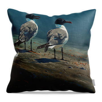 Sea Gulls Throw Pillows