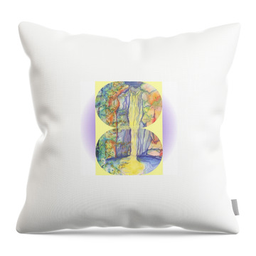 Abstract Waterfall Throw Pillows