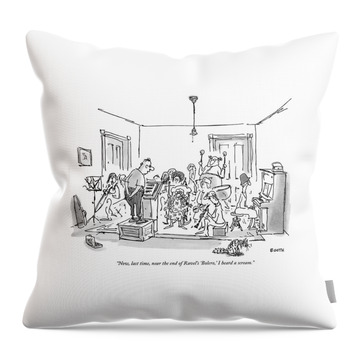 Laughing Drawings Throw Pillows