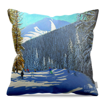 Ski Slope Throw Pillows
