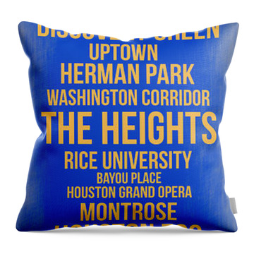 Downtown Houston Throw Pillows