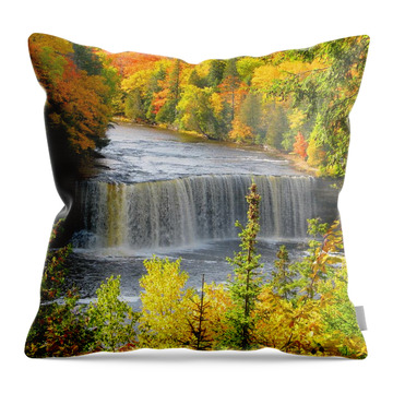 Fall In Michigan Throw Pillows