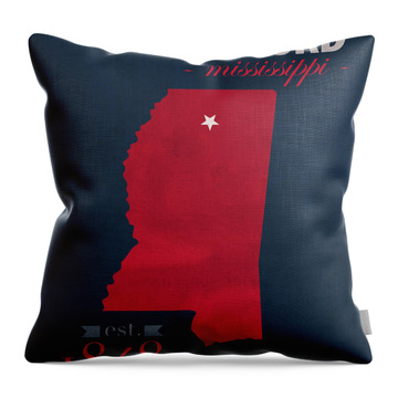 University Of Mississippi Throw Pillows