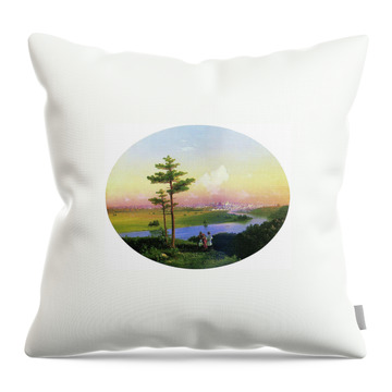 View Of Moscow From Sparrow Hills Throw Pillow