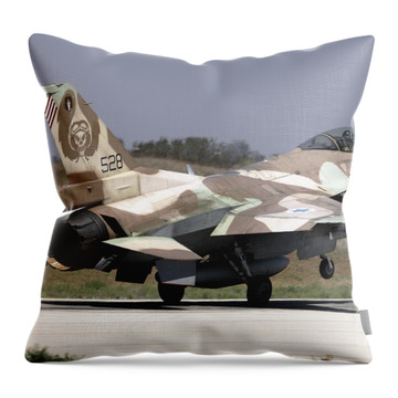 Iaf F-16c Fighter #1 Throw Pillow