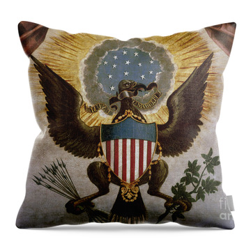 Coat Of Arms Of George Washington Throw Pillows
