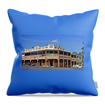 Old Aussie Pub Throw Pillows