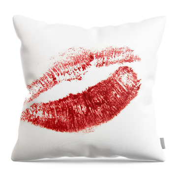 Red Lips Throw Pillows