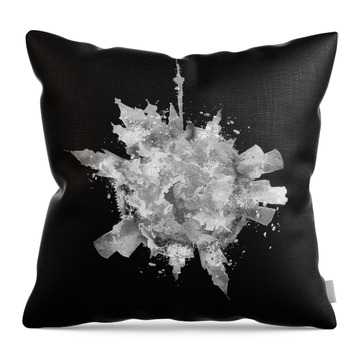 Black Skyround Art Of Moscow, Russia #1 Throw Pillow