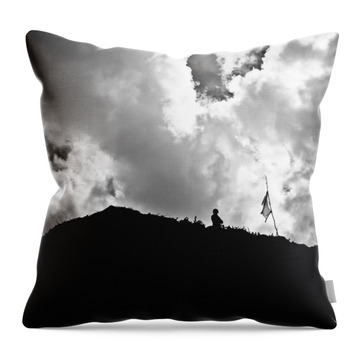 Lone Figure Throw Pillows