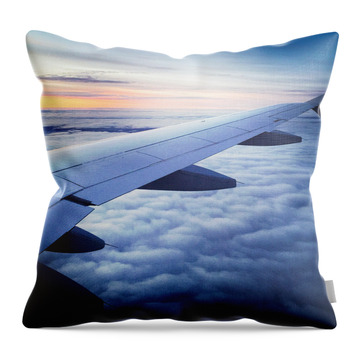 Above The Clouds Throw Pillows