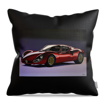 Alfa Romeo 33 Stradale Throw Pillows
